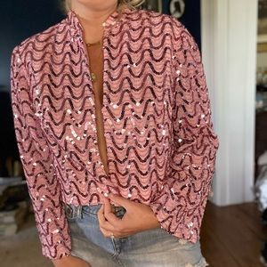 Pink Sequin Embellished Blazer 💖